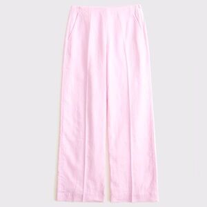 Linen Tailored Wide Leg Pant Pink size 26 short Abercrombie & Fitch NEW with tag